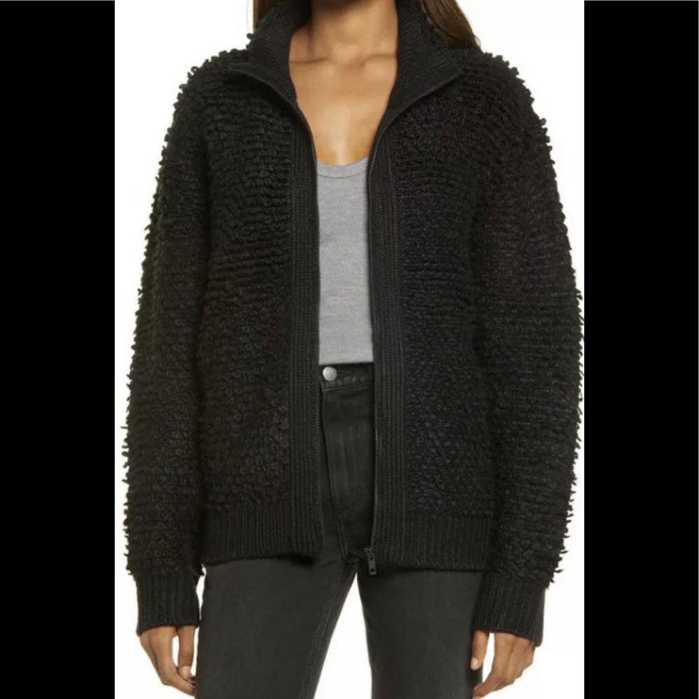 Women's Treasure & Bond Loop Yarn Front Zip 2X